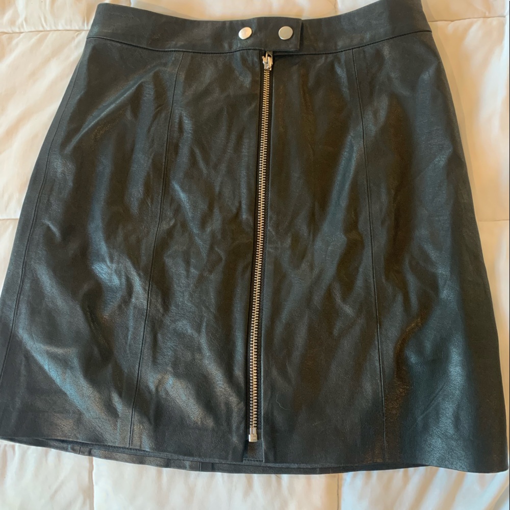 Faux Leather Mini Skirt